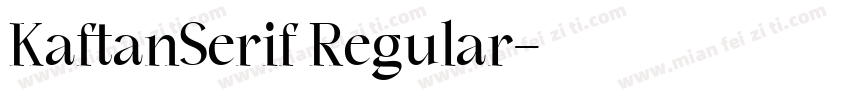 KaftanSerif Regular字体转换